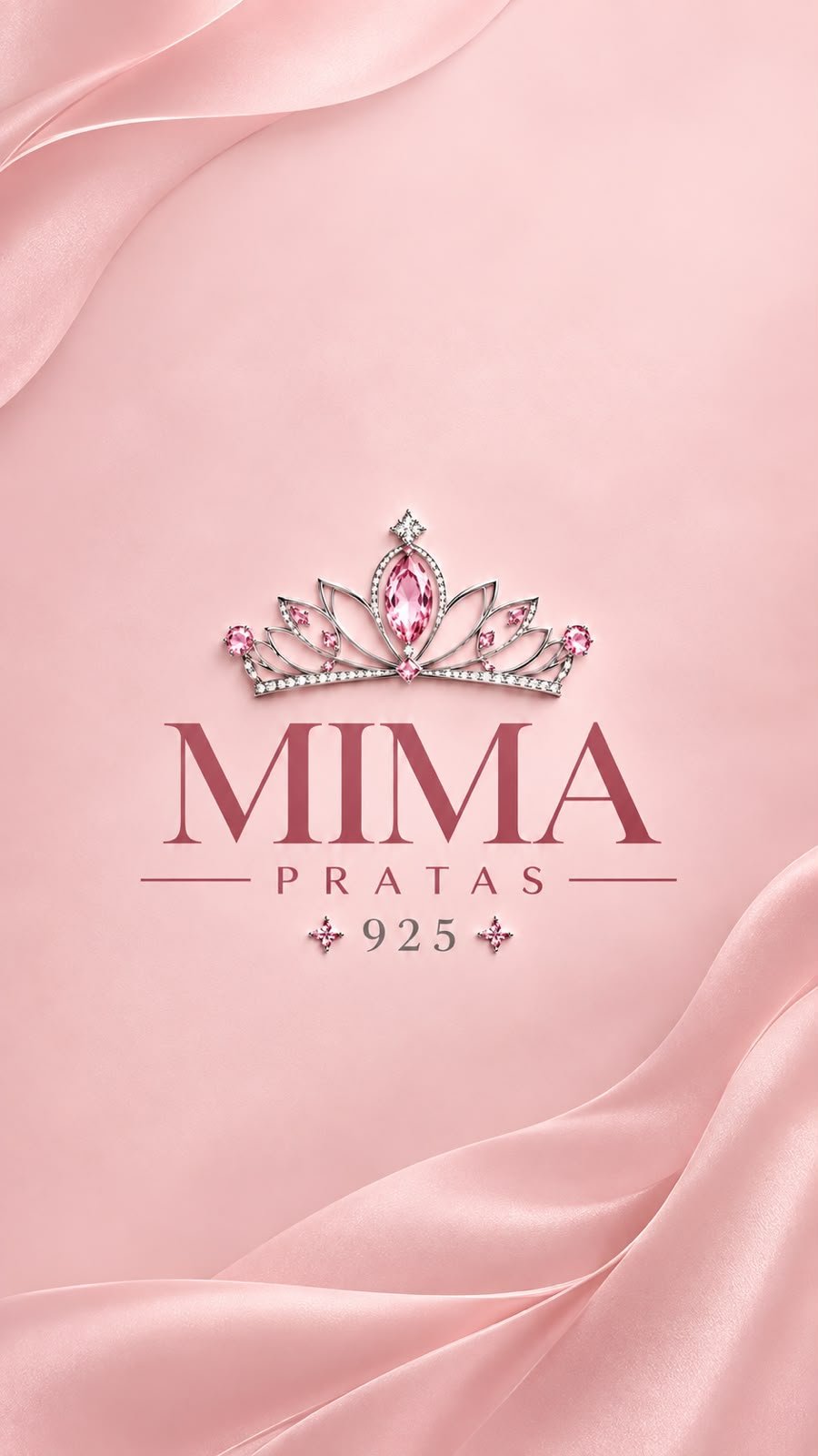 Mima Pratas925 — coroa em prata com gemas rosa